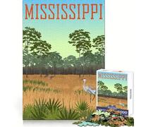 Puzzle de 1000 pièces représentant l'oiseau de l'État du Mississippi Un défi intellectuel,Un Moment de détente paisible,Un (38x52cm)
