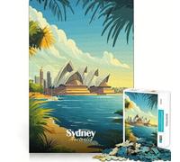 Puzzle de 1000 pièces représentant l'Opéra de Sydney, idéal pour Les Adolescents Jeu cognitif et Silencieux, Bords de qualité supérieure, Cadeau de Noël 50x75cm