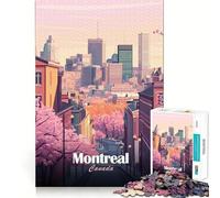 Puzzle de 1000 pièces représentant Montréal,Canada,avec des cerisiers en Fleurs Jeu de Puzzle précis pour Les articulations,Amusant et Stimulant pour l'esprit Idéal pour Un Moment de détente