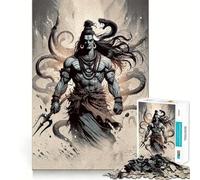 Puzzle de 1000 pièces représentant Shiva, divinité hindoue, pour Adolescents Jouet Intelligent, Loisirs, découpe précise, Cadeau de Saison 38x52cm