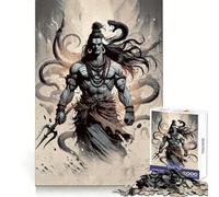 Puzzle de 1000 pièces représentant Shiva, divinité hindoue, pour Adolescents Jouet Intelligent, Loisirs, découpe précise, Cadeau de Saison 38x52cm