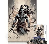 Puzzle de 1000 pièces représentant Shiva, divinité hindoue, pour Adultes stimule la mémoire, Joie familiale, Motif à Assembler, Cadeau du Père Noël 50x75cm