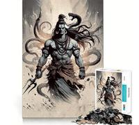 Puzzle de 1000 pièces représentant Shiva, divinité hindoue, pour Adultes stimule la mémoire, Joie familiale, Motif à Assembler, Cadeau du Père Noël 50x75cm