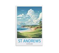 Puzzle de 1000 pièces représentant St Andrews, en Écosse. Jeu de Loisirs et de détente éducatif et intellectuel, idéal pour la décoration intérieure et comme Cadeau Artistique (70 x 50 cm).