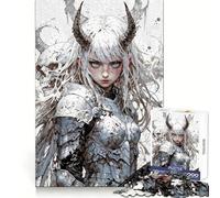 Puzzle de 1000 pièces représentant Un Adolescent Guerrier démon aux Cheveux Blancs Stimule la mémoire Divertissement Occasionnel Découpe de qualité Cadeau d'anniversaire (38x52cm)