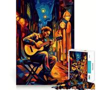 Puzzle de 1000 pièces représentant Un Adolescent Guitariste Musicien de Rue 50x75cm, Un Jouet Stimulant la logique, Un Cadeau raffiné et de qualité supérieure pour Toute la Famille