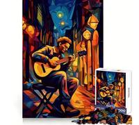Puzzle de 1000 pièces représentant Un Adolescent Guitariste Musicien de Rue 50x75cm, Un Jouet Stimulant la logique, Un Cadeau raffiné et de qualité supérieure pour Toute la Famille