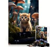 Puzzle de 1000 pièces représentant Un Adorable Chaton Sauvage, idéal pour Adultes stimulez Votre Esprit, apaisez-Vous et offrez-Vous Un Cadeau Original aux Bords réguliers (50x75cm)