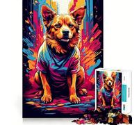 Puzzle de 1000 pièces représentant Un Adorable Chien, idéal pour Les Adolescents Jeu de réflexion apaisant et Stimulant, Un Vrai défi, Cadeau de Noël 50x75cm
