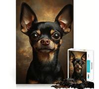 Puzzle de 1000 pièces représentant Un Adorable Chihuahua aux Bords Lisses,Un Jeu créatif et Amusant pour Passer Un Moment agréable (38x52cm)