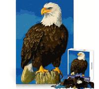 Puzzle de 1000 pièces représentant Un Aigle à tête Blanche,idéal pour Les Adolescents,pour développer Leur Mental,se détendre et Passer Un Moment agréable Assemblage Solide,Cadeau attentionné 50x75cm