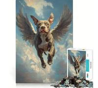 Puzzle de 1000 pièces représentant Un American Staffordshire Terrier Angel,idéal pour Les Adolescents Jeu de mémoire et de Concentration,qualité Professionnelle,activité de Groupe relaxante