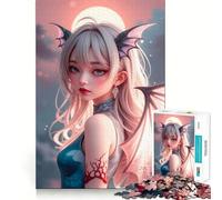 Puzzle de 1000 pièces représentant un ange ailé,idéal pour les adolescents Activité ludique et stimulante pour développer la réflexion Taille uniforme,pièces précises,pour une détente optimale 38x26cm