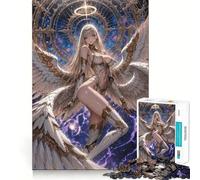 Puzzle de 1000 pièces représentant Un Ange Anime avec auréole et Ailes,idéal pour Les Adolescents Stimule l'esprit,Amusant et sans Espace Ajustement Parfait Un Loisir captivant