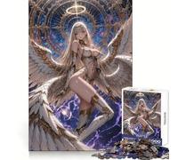 Puzzle de 1000 pièces représentant Un Ange d'anime avec auréole et Ailes Idéal pour Les Adolescents, il favorise la réflexion et la détente Son Assemblage Solide en Fait Un Cadeau Parfait (50x75cm)