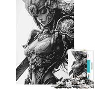 Puzzle de 1000 pièces représentant Un Ange Guerrier samouraï idéal pour Les Adolescents et Les Adultes Un Jeu Amusant et Original Parfait comme Cadeau de Noël ou d'anniversaire (38x26cm)