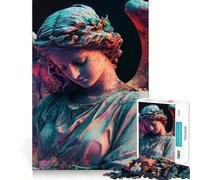 Puzzle de 1000 pièces représentant Un Ange illuminé au néon,idéal pour Adultes Jeu Stimulant l'esprit,pièces précises et sans Couture,activité relaxante à Faire en Groupe à l'intérieur (38x26cm)