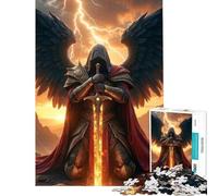 Puzzle de 1000 pièces représentant Un archange ailé à l'épée de feu Jeu Difficile et Stimulant pour Toute la Famille idéal pour Les Enfants de 14 Ans et Plus (38x26cm)
