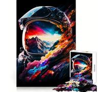 Puzzle de 1000 pièces représentant Un Astronaute aux Visages colorés,idéal pour Adultes Activité de Loisirs et de développement du raisonnement Bords de qualité supérieure Cadeau de Noël Chaleureux