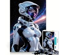 Puzzle de 1000 pièces représentant Un Astronaute en Combinaison Spatiale 38x52cm pour Adultes Jeu Stimulant,Structure à emboîtement précise,Facile à Apprendre et idéal pour Toute la Famille