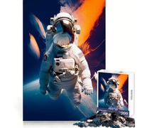 Puzzle de 1000 pièces représentant Un Astronaute Marchant dans l'espace, idéal pour Les Adolescents Jeu de réflexion et de Partage Bordure précise pour Les vœux du Père Noël 50x75cm