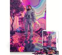 Puzzle de 1000 pièces représentant Un Astronaute regardant au Loin, idéal pour Adultes Exercice Mental, Divertissement Anti-Stress, Bords Nets, Cadeau attentionné (38x52cm)
