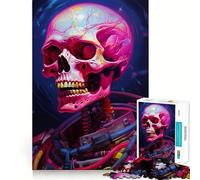 Puzzle de 1000 pièces représentant Un Astronaute Squelette, idéal pour Adultes Jeu de logique Pointue, Loisirs à la Maison, découpe précise, 38x52cm