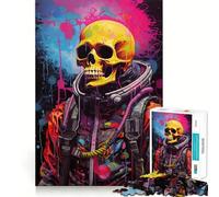 Puzzle de 1000 pièces représentant Un Astronaute Squelette pour Adultes Jeu de réflexion et de Calme Décoration Murale épurée 50x75cm