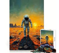 Puzzle de 1000 pièces représentant Un Astronaute sur Mars,idéal pour Adultes Laissez Libre Cours à Votre créativité et détendez-Vous Pendant Vos Moments de Calme Bords précis Surprise de Noël 38x52cm