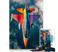 Puzzle de 1000 pièces représentant Un Avion de Chasse F-Fight Arc-en-Ciel, Un Jeu de réflexion pour Adultes, Un Divertissement paisible et Une pièce de Collection aux découpes soignées (50x75cm)