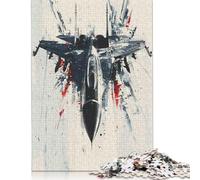 Puzzle de 1000 pièces représentant Un Avion de Chasse, idéal pour Adultes. Jeu de décompression en Papier, Format 38 x 26 cm. Un Vrai défi !