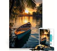 Puzzle de 1000 pièces représentant Un Bateau de pêche thaïlandais, idéal pour Les Adolescents Jeu de logique et de Stimulation Cognitive, Anti-Stress, découpe précise, Un Joli Cadeau 38x26cm