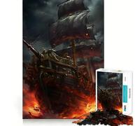 Puzzle de 1000 pièces représentant Un Bateau, idéal pour Les Adolescents Jeu de réflexion et Anti-Stress Découpe Nette Liste de souhaits du Père Noël 38x26cm