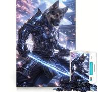 Puzzle de 1000 pièces représentant Un Berger Allemand samouraï, idéal pour Les Adolescents Jeu Intelligent, Jeu de Groupe, Assemblage d'image, décoration Murale (50x75cm)