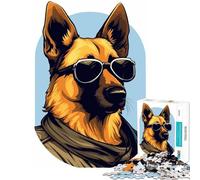 Puzzle de 1000 pièces représentant Un Berger Allemand Un Jouet addictif pour cultiver la Patience se détendre développer l'analyse et la logique Une œuvre d'art à Offrir (Dimensions 38x26cm)