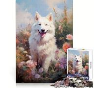 Puzzle de 1000 pièces représentant Un Berger Suisse Adolescent, idéal pour stimuler la mémoire, se détendre et créer Un Espace apaisant Un Cadeau de Noël Chaleureux et Confortable (50x75cm)