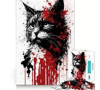 Puzzle de 1000 pièces représentant Un Bobtail américain,Jeu de mémoire pour Adultes,qualité Professionnelle,activité de découpage conviviale et chaleureuse (38x26cm)