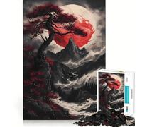 Puzzle de 1000 pièces représentant Un bonsaï Rouge pour Adultes, idéal pour stimuler la mémoire, Jouer en Groupe et créer Un Motif Surprise pour Noël (38x52cm)
