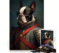 Puzzle de 1000 pièces représentant Un Boston Terrier en Tenue Militaire (38x52cm) Idéal pour Adultes Détente intellectuelle Bords précis Cadeau Parfait