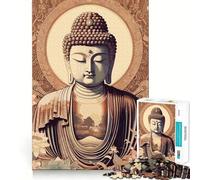 Puzzle de 1000 pièces représentant Un Bouddha Zen,Jeu de mémoire pour Adultes,qualité Professionnelle,activité de découpage conviviale et chaleureuse (50x75cm)