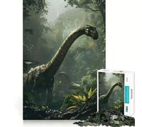 Puzzle de 1000 pièces représentant Un brachiosaure préhistorique, idéal pour Adultes Ce Puzzle créatif à Assembler Lentement Vous permettra de Vous remémorer et de Vous détendre 50x75cm