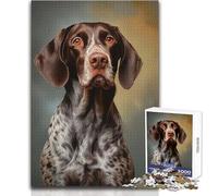 Puzzle de 1000 pièces représentant Un Braque Allemand à Poil Court - Jeu éducatif et Stimulant pour Adultes - Cadeau Original et mémorable - Dimensions:38x26cm