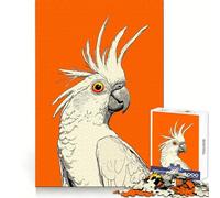 Puzzle de 1000 pièces représentant Un cacatoès Blanc, idéal pour Adultes Thème : réflexion, entraînement, sérénité, évasion, Contours Nets Cadeau créatif (50x75cm)