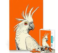 Puzzle de 1000 pièces représentant Un cacatoès Blanc,idéal pour Les Adolescents Jeu de mémoire et de réflexion Système de Verrouillage sécurisé,sans pièces détachables pour Les Voyages
