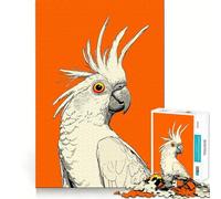 Puzzle de 1000 pièces représentant Un cacatoès Blanc,idéal pour Les Adolescents Jeu Stimulant l'esprit,Assemblage Solide et sécurisé,activité Amusante en Famille (50x75cm)