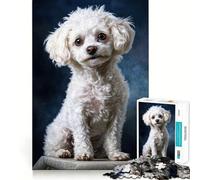 Puzzle de 1000 pièces représentant Un Caniche Blanc,idéal pour Les Adolescents activité ludique et stimulante de Haute précision,découpe et détente mentale (38x26cm)