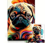 Puzzle de 1000 pièces représentant Un Carlin, pour Adultes, Jouet Intelligent, activité à Domicile, découpe précise, décoration Murale (38x26cm)