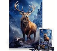 Puzzle de 1000 pièces représentant Un cerf écossais, idéal pour Adultes Renforce la mémoire, Loisirs et Divertissement Qualité supérieure, Cadeau élégant (38x52cm)