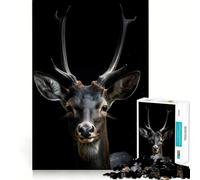 Puzzle de 1000 pièces représentant Un cerf Sauvage,Jeu de Concentration mentale pour Adultes,activité de découpage de Haute précision,activité de Partage et de complicité à Faire en Famille (50x75cm)