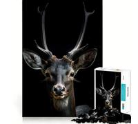 Puzzle de 1000 pièces représentant Un cerf Sauvage,Jeu de mémoire pour Adultes,qualité Professionnelle,activité de découpage conviviale et chaleureuse (38x26cm)